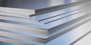 Stacks of metal sheet in different thicknesses